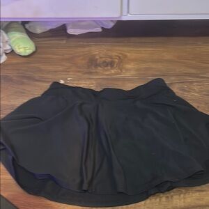 bcg Black Mini Skater Skirt with Pleated Style for Casual Occasions